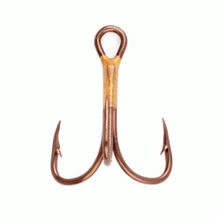 Big Rock Hooks Eagle Claw 2X Strong Curved Point Treble Hook - Bronze - 374A Series