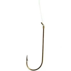 Big Rock Eagle Claw Model 127 Snelled Hooks Bronze Classic Aberdeen - 6 Pack